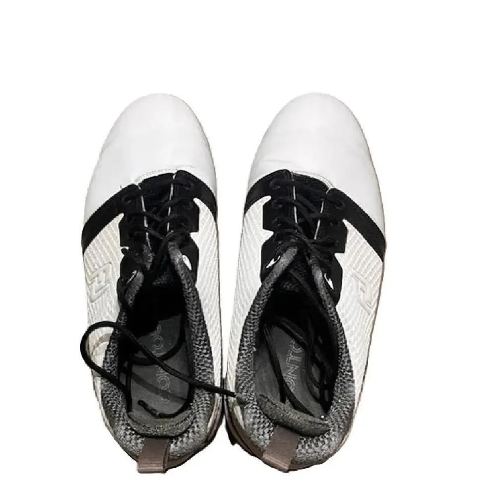 Footjoy Contour Fit Golf Shoes Mens Size 8 Soft Spike 54091 White/Blk